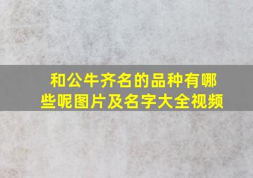 和公牛齐名的品种有哪些呢图片及名字大全视频