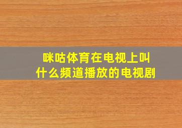 咪咕体育在电视上叫什么频道播放的电视剧