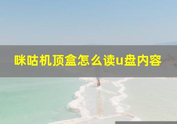 咪咕机顶盒怎么读u盘内容