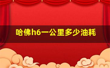 哈佛h6一公里多少油耗