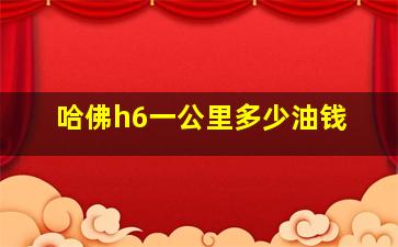 哈佛h6一公里多少油钱