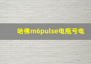 哈佛m6pulse电瓶亏电