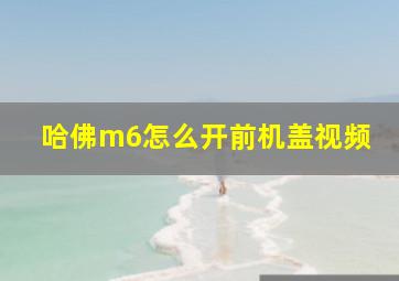 哈佛m6怎么开前机盖视频