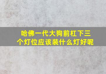 哈佛一代大狗前杠下三个灯位应该装什么灯好呢