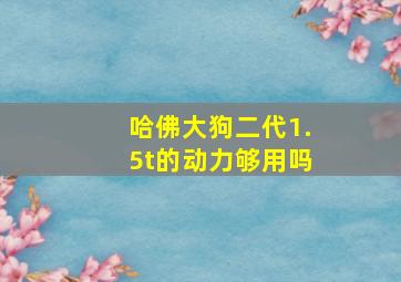 哈佛大狗二代1.5t的动力够用吗