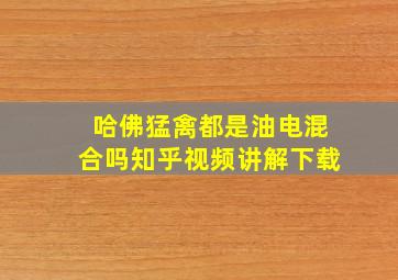 哈佛猛禽都是油电混合吗知乎视频讲解下载