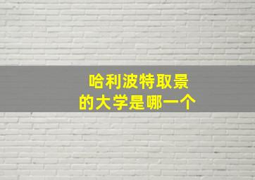 哈利波特取景的大学是哪一个