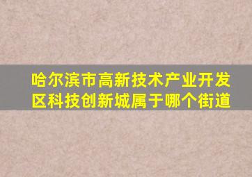 哈尔滨市高新技术产业开发区科技创新城属于哪个街道