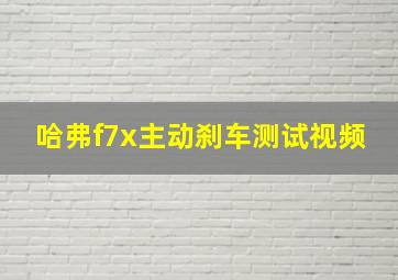 哈弗f7x主动刹车测试视频