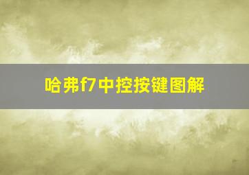 哈弗f7中控按键图解