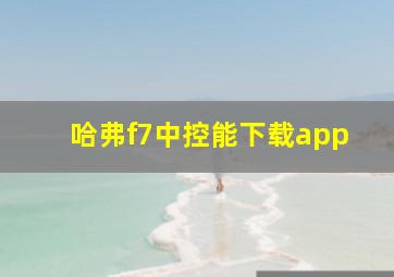 哈弗f7中控能下载app