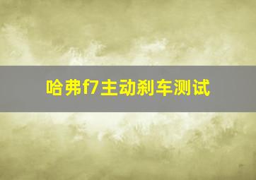 哈弗f7主动刹车测试