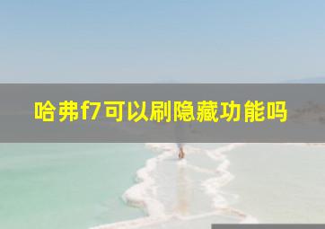 哈弗f7可以刷隐藏功能吗