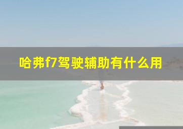 哈弗f7驾驶辅助有什么用