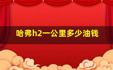 哈弗h2一公里多少油钱