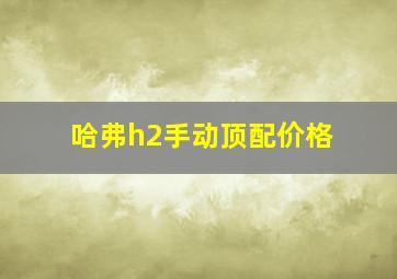 哈弗h2手动顶配价格