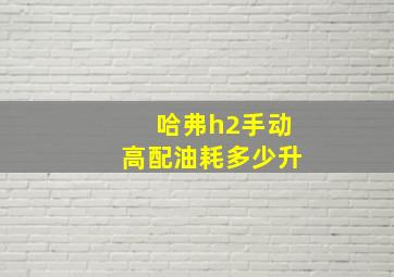 哈弗h2手动高配油耗多少升