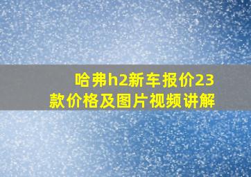 哈弗h2新车报价23款价格及图片视频讲解