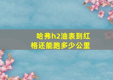 哈弗h2油表到红格还能跑多少公里