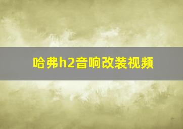 哈弗h2音响改装视频