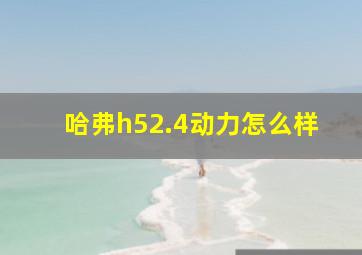 哈弗h52.4动力怎么样