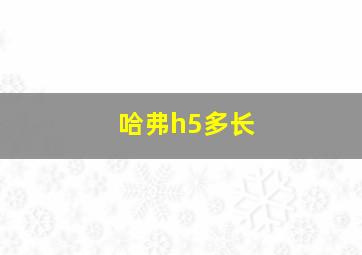 哈弗h5多长