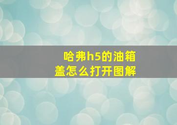 哈弗h5的油箱盖怎么打开图解