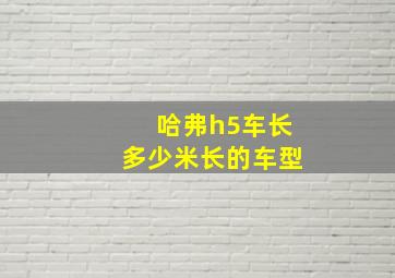 哈弗h5车长多少米长的车型