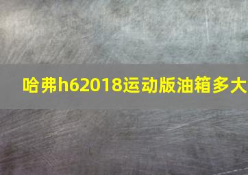 哈弗h62018运动版油箱多大