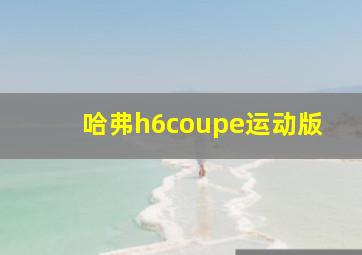 哈弗h6coupe运动版