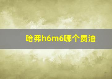 哈弗h6m6哪个费油