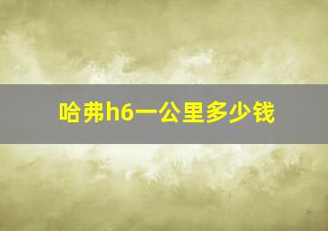 哈弗h6一公里多少钱