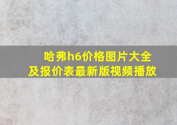 哈弗h6价格图片大全及报价表最新版视频播放