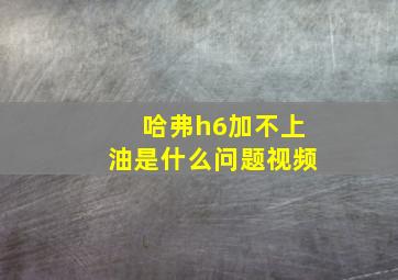 哈弗h6加不上油是什么问题视频