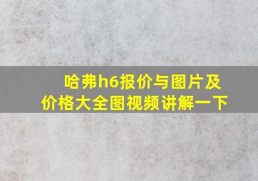 哈弗h6报价与图片及价格大全图视频讲解一下