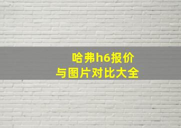 哈弗h6报价与图片对比大全