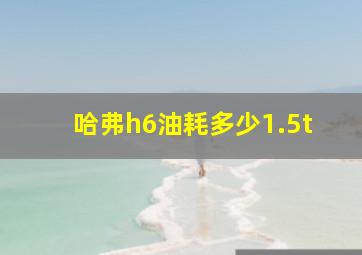 哈弗h6油耗多少1.5t