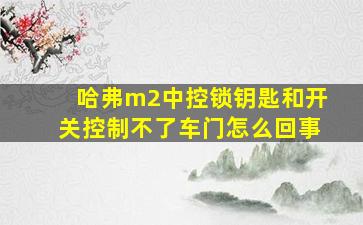 哈弗m2中控锁钥匙和开关控制不了车门怎么回事