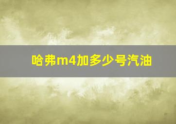 哈弗m4加多少号汽油