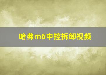 哈弗m6中控拆卸视频