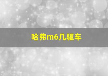 哈弗m6几驱车