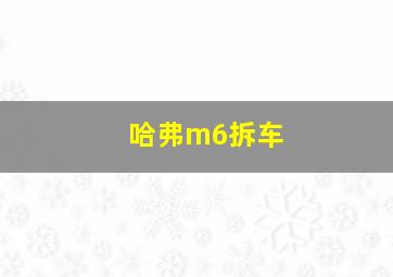 哈弗m6拆车