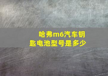 哈弗m6汽车钥匙电池型号是多少