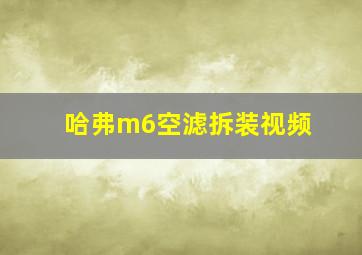 哈弗m6空滤拆装视频