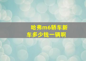 哈弗m6轿车新车多少钱一辆啊