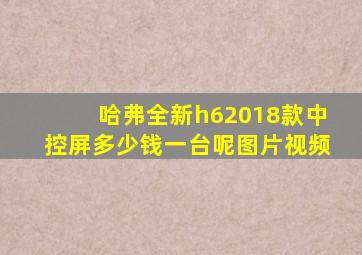 哈弗全新h62018款中控屏多少钱一台呢图片视频