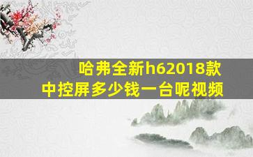 哈弗全新h62018款中控屏多少钱一台呢视频