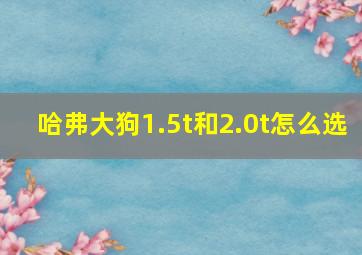 哈弗大狗1.5t和2.0t怎么选