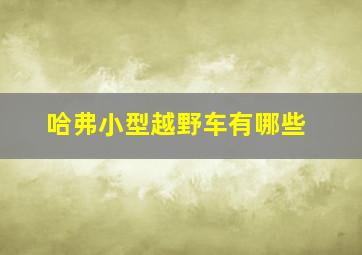 哈弗小型越野车有哪些