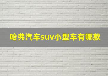 哈弗汽车suv小型车有哪款